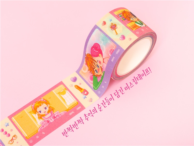 캐릭터 일러스트 마스킹테이프