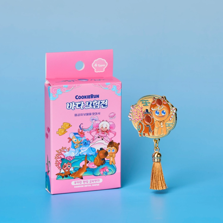 캐릭터 메탈 뱃지 키링 (술 장식)